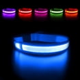 thumbnail image 1 of Collar para perros azul M recargable e impermeable con luz LED intermitente y cinturón ajustable para perros pequeños, medianos y grandes., 1 of 5