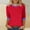 A_ Red, variant on Olyvenn Womens Tops 3/4 Sleeve Shirts Crew Neck Loose Casual Tshirts Trendy 2025 Tunic Tops Color Block Summer Tees Dark Blue L