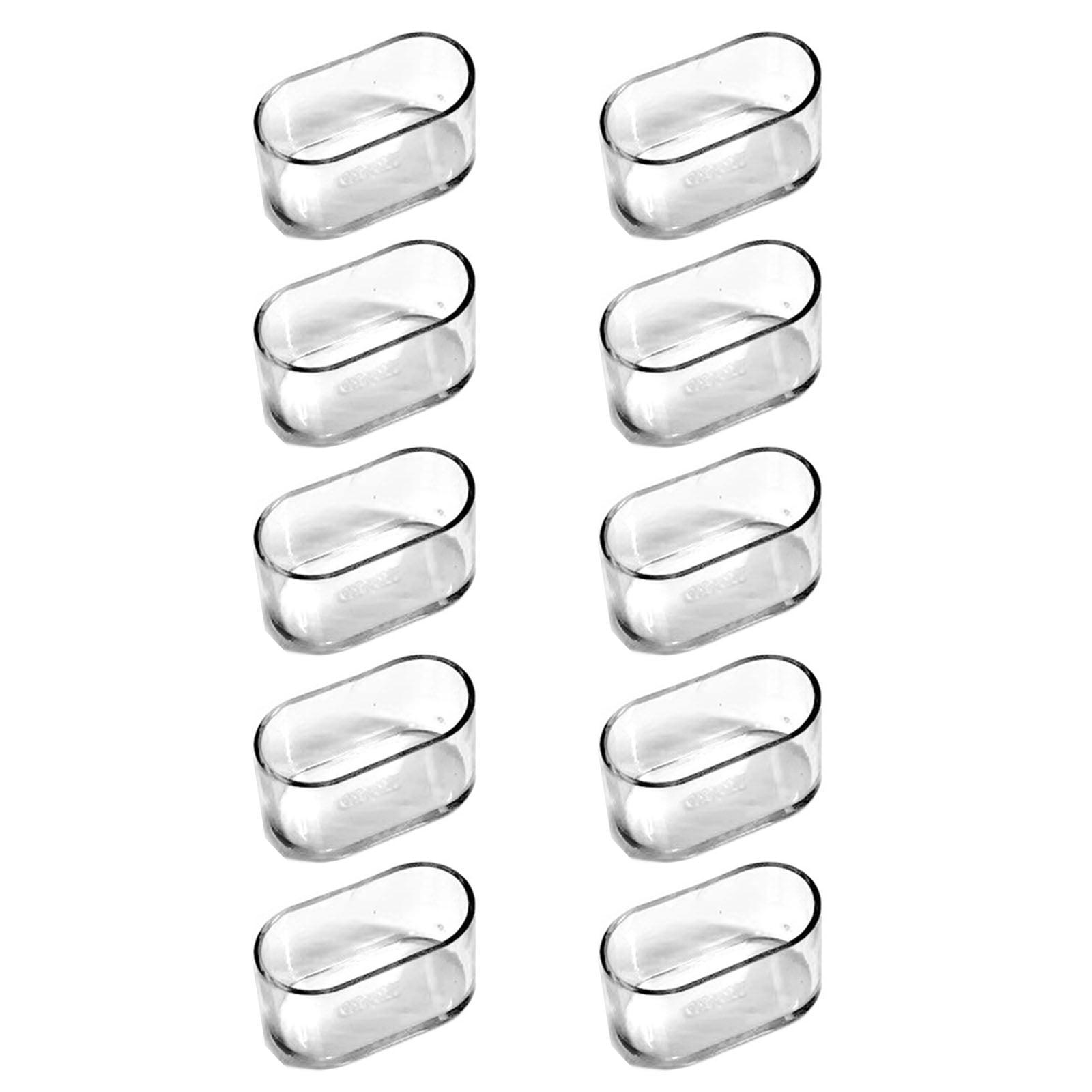 10Pcs Table Chair Leg End Caps Oval Shape Furniture Feet Covers Floor