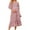 Red, variant on Womens Dress Floral Square Neck Midi Dresses Maternity Dress Pregnant Casual A-Line Dress Long Flowy Smocked Dress Relaxed Fit Dailywear XL