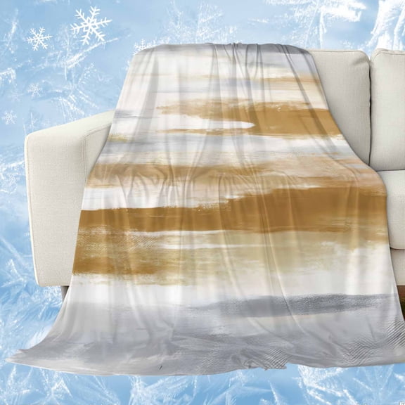 Brown Gray White Cooling Blanket,Lightweight Breathable Summer Throw Blanket with Double Sided Cold Effect,Vintage Rustic Abstract Mottled Art Picnic Blankets Bed Sheet for Hot Sleepers 50"x60"