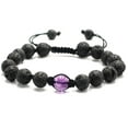 thumbnail image 3 of FOAUUH Amethyst Crystal Black Lava Rock Beads Anxiety Bracelets, Women Essential Oil Diffuser Bracelet, Natural Stone Protection Bracelets for Yoga Meditation Self Care Stress Relief Gifts, 3 of 6