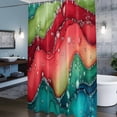 thumbnail image 3 of Watercolors Red Blue Green Shower Curtains for Bathroom, Modern Art Washable Fabric Shower Curtain with Hooks Waterproof Bathroom Decor Sets, 36 x 78 Inches, 3 of 9