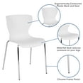 thumbnail image 6 of Flash Furniture 4 Pack Lowell Contemporary Design White Plastic Stack Chair, 6 of 13