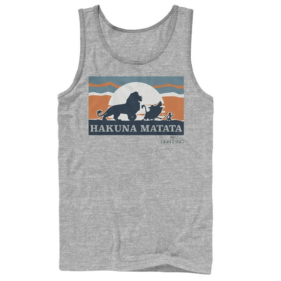 Men's Lion King Tropical BFF Silhouettes Tank Top Athletic Heather Medium