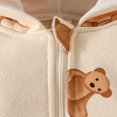 thumbnail image 6 of Viworld Baby Infant Boys Girls Toddler Baby Bear Printed Romper Plush Cute Bear Ears Jumpsuit Winter Thick Keep Warm Outfits Long Sleeve Onesie, 6 of 9
