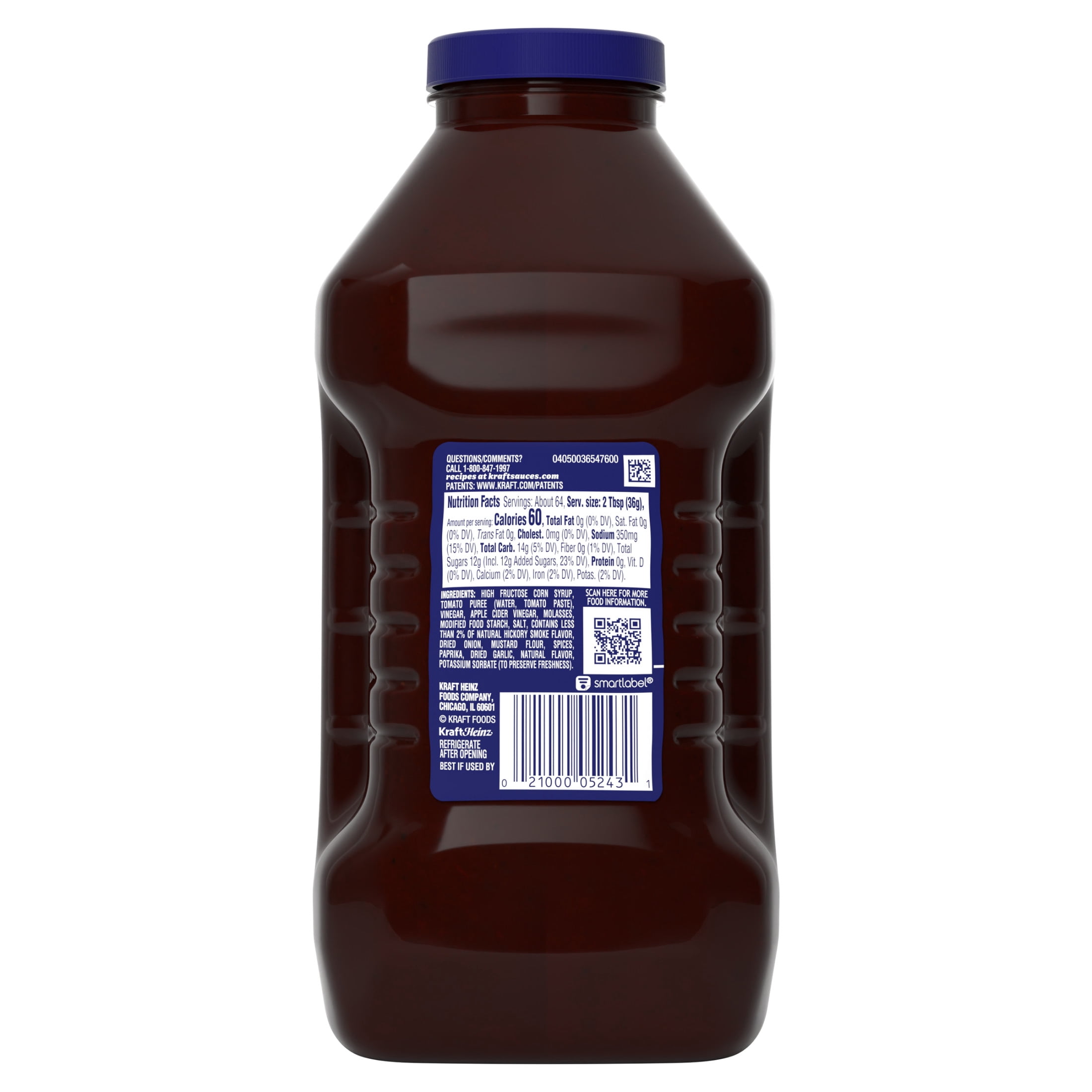 Kraft Original Slow-Simmered Barbecue Sauce, 82.5 oz Bottle