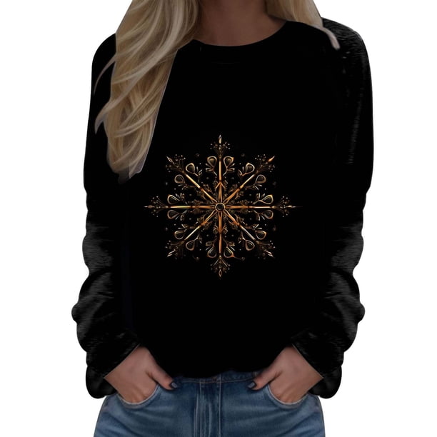 Gibobby Sudadera Navidad mujer de manga larga informal a la moda para mujer, sudadera con capucha con estampado Digital navideño, Top informal(Caqui,M)