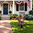thumbnail image 5 of SLYNSHome 4th of July Highland Cow Garden Stake Decoration 2D Flat Patriotic Yard Stakes Signs Red White Blue Signs with Stakes for Independence Day Lawn Decor, 5 of 6