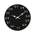 thumbnail image 3 of DimyFew Horloge Murale Silencieuse Tableau Noir Mathématiques Moderne Ronde Suspendue Décorative Sans Tic-Tac Bois Formule Unique Montre Adaptée pour Salon Bureau à Domicile Chambre Classe Style B, 3 of 8