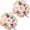 Spring Light Pink*2, variant on Artificial Peony Silk Flowers Bouquet for Wedding Home Garden Decoration(Dark Red+Pink)