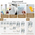thumbnail image 6 of Navy Blue Eucalyptus Window Privacy Film, Farmhouse Weeping Leaves Linen Static Cling UV Sun Blocking Heat Control Window Tint Day and Night, Non-Adhesive One Way Windows Privacy Cover 19.6''x39.3'', 6 of 7