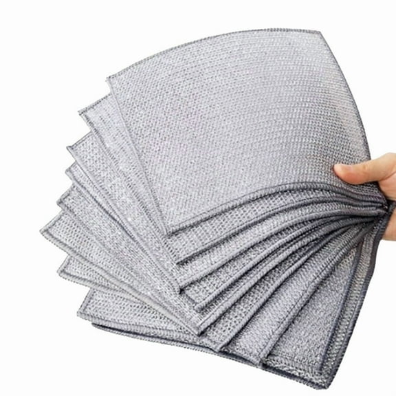 Steel Wool Rags Steel Wire Dishcloths Kitchen Cleaning Oil-Free Pot and Dishwashing Towels,20 * Dish towel