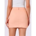 thumbnail image 3 of DARING DIVA Women's Casual Y2K Cotton Cargo Mini Skirts L Pink, 3 of 6