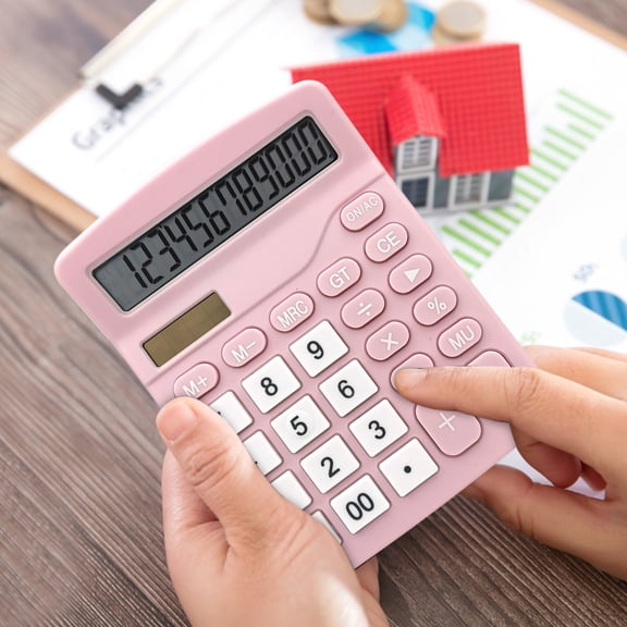 Ywuzuh Calculators Desktop Calculator Big Buttons, Large LCD Display, Battery Power, Desk Calculator for Office Home S chool Basic Business