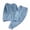Blue, variant on Maplenight 2 Piece Womens Fleece Pajamas Set Crew Neck Long Sleeve Pjs Thermal Soft Tops & Elastic Waist Cuffed Pants Lounge Set