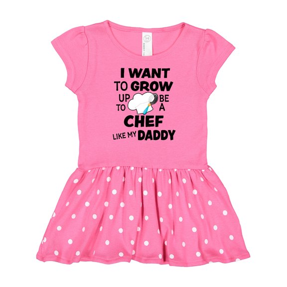 Inktastic I Want To Grow up To Be a Chef Like My Daddy Gift Baby Girl Dress