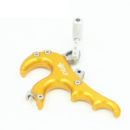Composite Metal 4 Finger Grip Caliper Arrow Release Aids for Compound Bow Hunting Archery