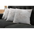 thumbnail image 2 of Ambesonne Flower Throw Pillow Cover 4 Pack, Natural Botanic Plants, 24", White and Brown, 2 of 6