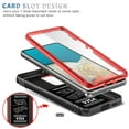 thumbnail image 6 of Rugged for Samsung Galaxy A23 5G Case with Camera Lens Sliding Cover Protective Phone Case with Rotated Ring Holder Stand, Heavy Duty Shockproof Protection Case for Samsung Galaxy A23 5G, Red+Black, 6 of 11