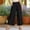 Black, variant on Dolkfu Black Women'S Pants Cropped Wide-Leg Ruffle Mid-Waist Joggers Pants Solid Modern Loungewear Elastic Waist Pants Black,L