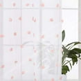 thumbnail image 5 of Sheer Curtains 95" Long for Living Room, Soft Voile Textured Jacquard Sheer Window Curtains Embroidered with Pom Pom Design, 52 x 95 Inch, 2 Panels, Pink Pompoms, 5 of 9