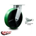 thumbnail image 2 of 8 Inch Kingpinless Green Poly on Steel Wheel Swivel Caster with Swivel Lock SCC, 2 of 2