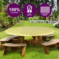 thumbnail image 3 of Sorfey Round Picnic Table Cover Checkered Fitted Tablecloth, Yellow 54" x 54", 3 of 6