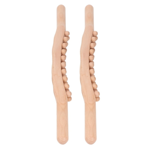 Palo raspador de madera, 2 piezas Varillas raspadoras de madera Rodillo de masaje de madera Construcción robusta