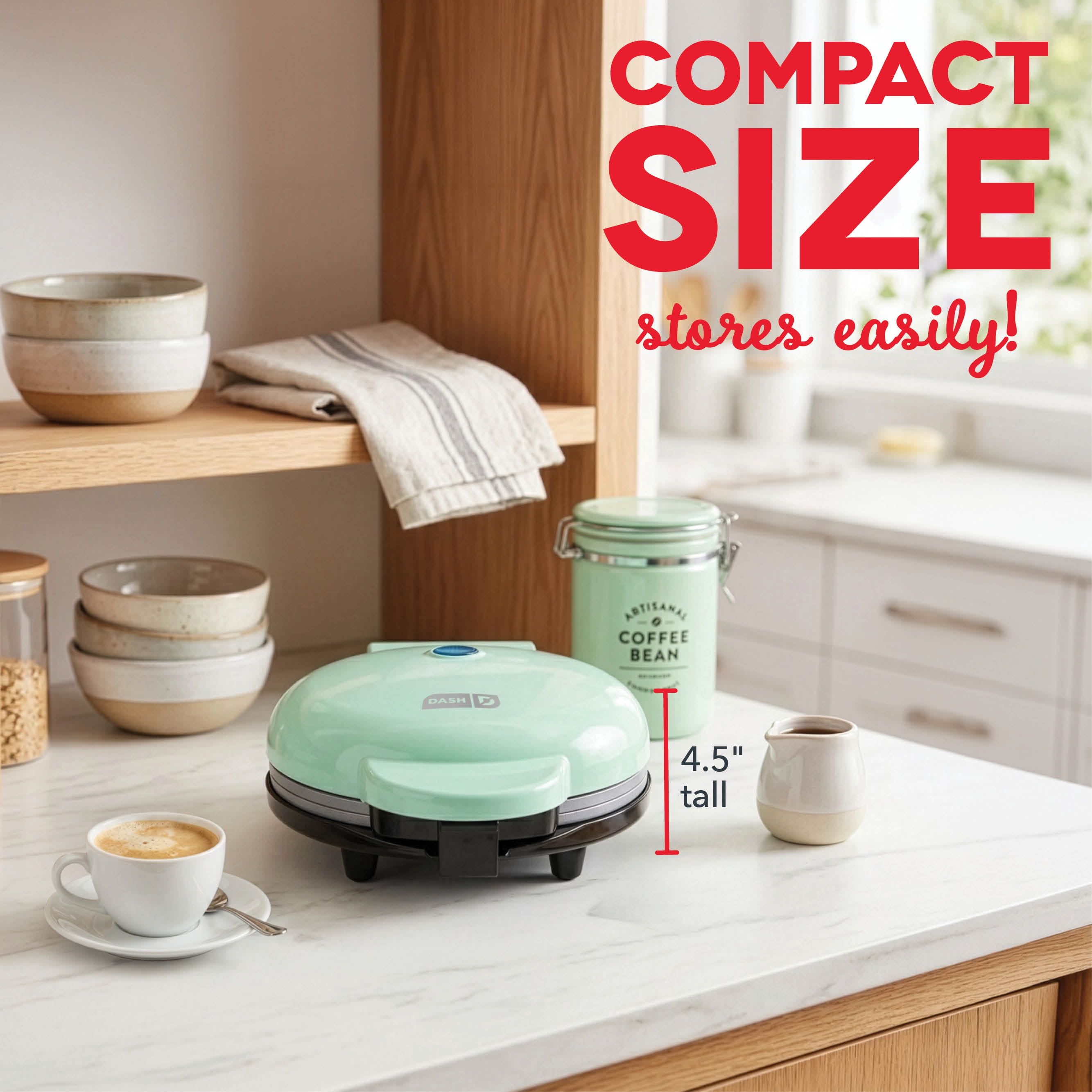 Dash 8" Express Waffle Maker, Aqua