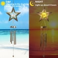thumbnail image 3 of Star Solar Wind Chimes, Outdoor Sympathy Wind Chimes, Star Glass Ball Wind Chimes, Hanging Decor Mom Memorial Gifts for Grandma Patio Yard Christmas Decorations, 3 of 9