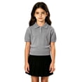 thumbnail image 4 of Girl Uniform Shirt Knit Collared Short Sleeve Fit Tops Summer Casual Solid School Tops for Girls, 4 of 7