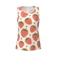 thumbnail image 3 of Picia Hand Drawn Strawberry Pattern Women's Workout Tank Top,Breathable Activewear,Slim Fit Athletic Top,Versatile Workout Moisture-wicking top-X-Large, 3 of 9