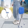 thumbnail image 3 of Canne de marche pliante, tabouret trépied en acier inoxydable épais pour personnes âgées, 3 of 4