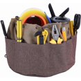 thumbnail image 2 of Bolsa De Almacenamiento De Herramientas Multifunción, Bolsa De Herramientas De Cubo Con Múltiples Bolsillos Y Cordón Lateral, Mango De Nailon (caqui), 2 of 5