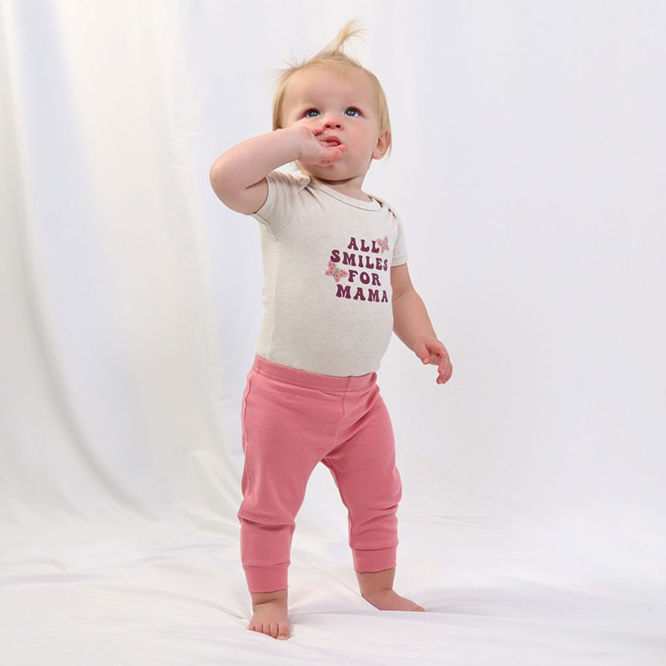 The Peanutshell Baby Girl Bodysuits, 7-Pack, Rainbow Safari