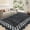 Dark gray, variant on Studyset 8x10 Area Rug for Living Room Scalloped Washable Large Bedroom Rug Non Slip Stain Resistant Modern Border Dining Room Throw Carpet Scalloped Boho Rug for Home Decor Office Nursery