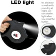 thumbnail image 4 of Retractable Dog Leash with Light 15 Poop Bags, Dispenser 16ft Extendable Dog Walking Leash for Small Dogs up to 55 lbs, Non-Slip Handle - Black, 4 of 6