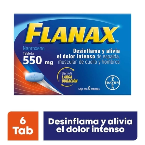 Flanax 550 mg 6 tabletas