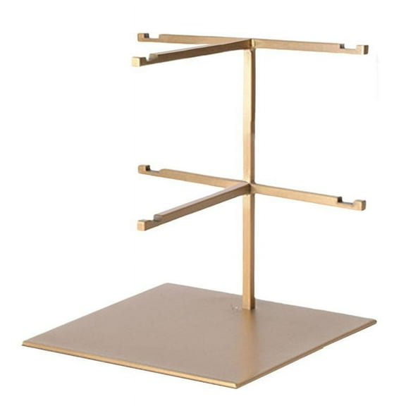 figatia Sunglasses Display Holder Eyeglasses Display Rack for Shop Desk Home Gold 2 Tier