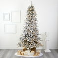 thumbnail image 2 of Nearly Natural 9ft. Flocked Livingston Fir Artificial Christmas Tree with Pine Cones and 650 Clear Warm LED Lights, 2 of 7