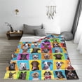 thumbnail image 5 of Salouo Cute Dogs Collage Print Bed Blankets,Flannel Blanket Comfortable Air Conditioning Blanket Lightweight Blanket for Sofa Bed Travel & Couch -60"x50", 5 of 8