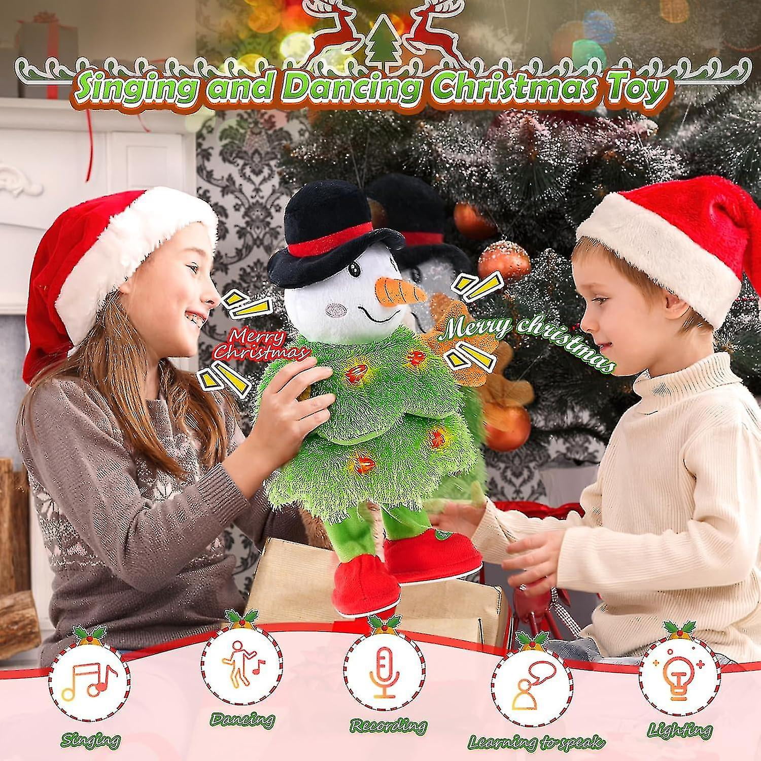 Electric Christmas Tree Plush Toy Singing And Dancing Christmas Tree Toys 10 Songs Learn To Speak Musical Christmas Stuffed xq Walmart