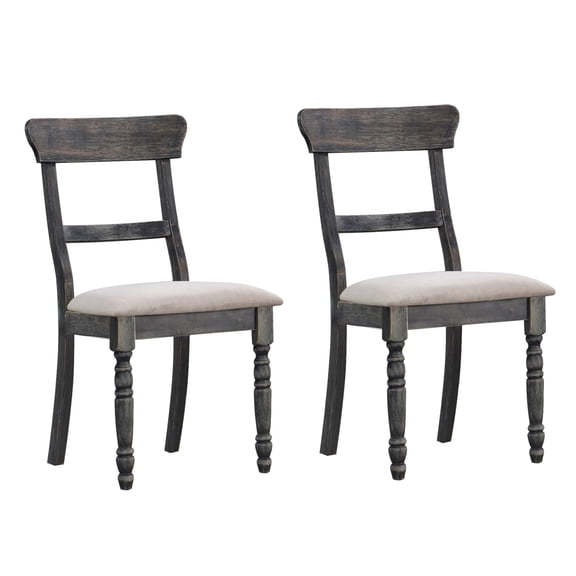 Miekor Furniture Light Brown and Weathered Grey Side Chairs (Set of 2) 76707