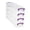Purple, variant on Flynix 4x Clear Storage Bins Stylish Storage Containers for Living Room Office Home Orange