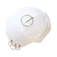 thumbnail image 2 of maskred Cotton Hip Hop Style Ring Baseball Cap For Trendy Appearance Breathable Match Style Hat Ring Decor White 1Set, 2 of 6