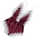 thumbnail image 3 of Lencería sexy Mujer Ropa interior con cuello en V profundo Body de malla de encaje para niña, Rojo vino, XL Methold XX000171-15, 3 of 7
