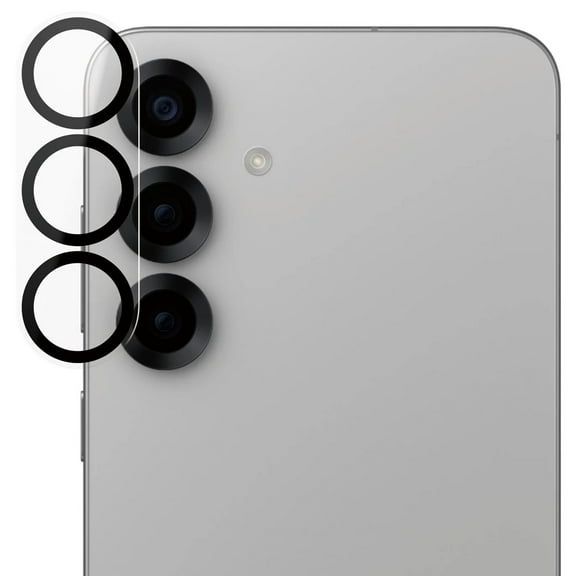 HD Tempered Glass Camera Lens Protector with Anti-Reflective Ring for Samsung Galaxy S25 Plus