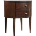 thumbnail image 3 of Chelsea Lane Oval Wood Side Table with Two Drawers, Espresso, 3 of 4