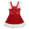 thumbnail image 4 of DPOIS Toddler Girls Red Velvet Tutu Dress Christmas Santa Miss Claus Princess Dresses, 4 of 7